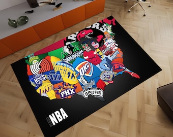 Nba Team Rug,Basketball Rug,Boys Room Rug,Sport Rug,Kids Room Rug,Custom Rug,Hypebeast Rug,Area Rug,Personalized Rug,Unique Rug,Gift for her