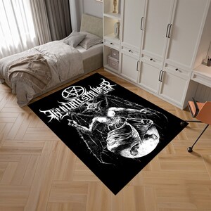 Satanic Rug, Horror Art Rug, Devil Rug,Gothic Rug,Demon Rug,Horror Decor,Fear Rug,Unique Rug,Area Rug,Custom Rug,Boys Room Rug,Gift for Her