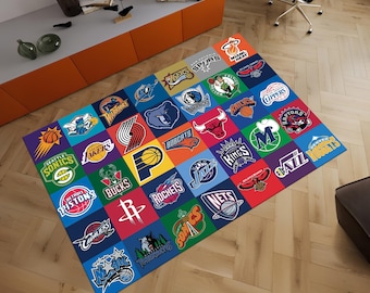 Dywan do koszykówki, dywanik drużyny NBA, dywanik do pokoju chłopców, dywanik sportowy, dywanik do pokoju dziecięcego, dywan niestandardowy, dywan Hypebeast, dywanik obszarowy, spersonalizowany dywan, unikalny dywan, prezent dla niej