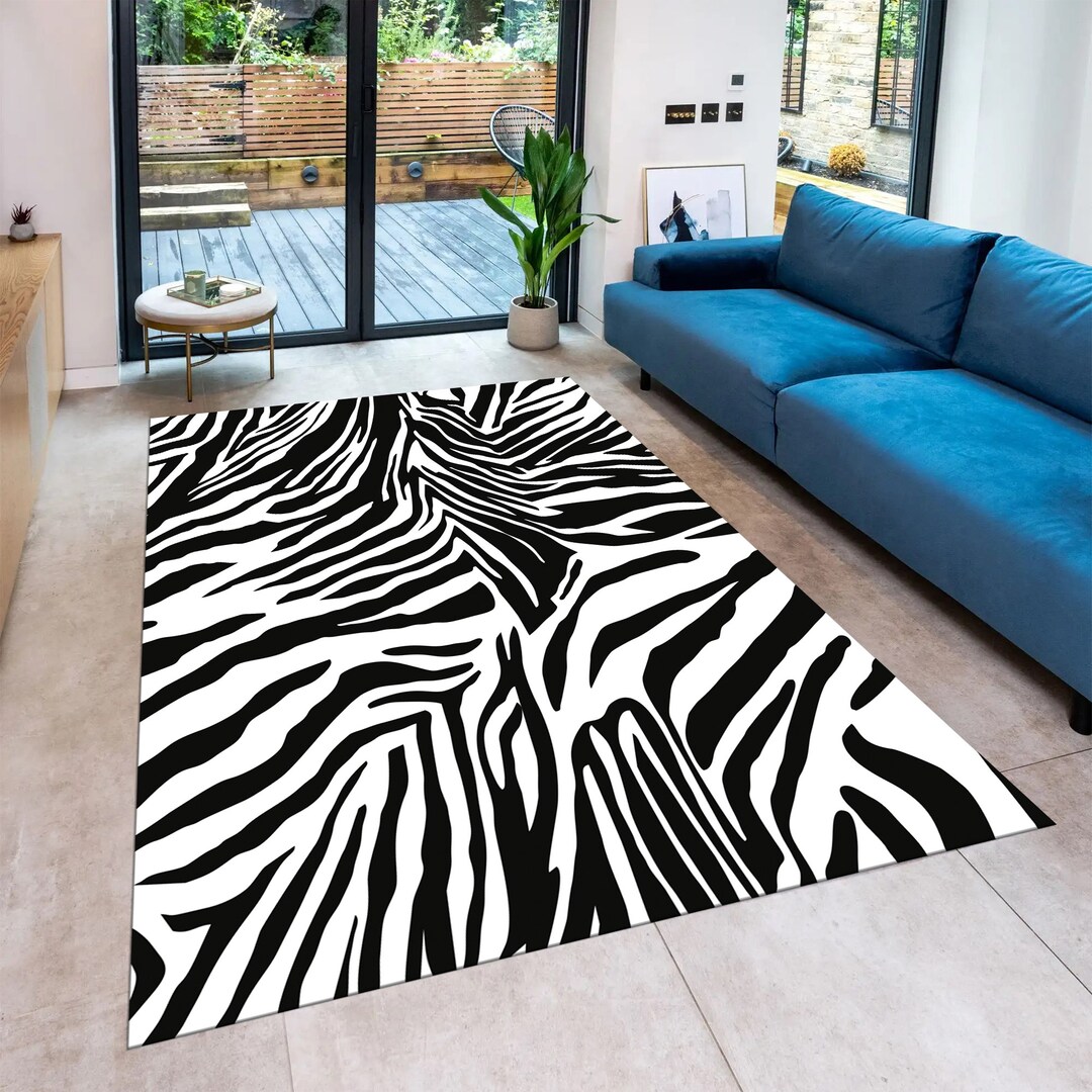 Zebra Pattern Rug,animal Pattern Rug,modern Rug,aesthetic Rug,colorful ...