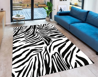 Zebra Pattern Rug,Animal Pattern Rug,Modern Rug,Aesthetic Rug,Colorful Rug,Home Decor,Area Rug,Rugs for Living Room,Housewarming gift