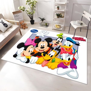 Cartoon Rug, Mickey Mouse Rug, Minnie Mouse Rug, Custom Rug, Nursery Rug, Cute Rug,Area Rugs,Children&#39;s Room Rug,Nursery Decor,Gift for Kids