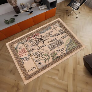 Chrors Map Rug, Filmteppich, Kinoteppich, Bunter Teppich, Individueller Teppich, Fantastischer Teppich, Filmdekor, Geschenke für Sie