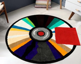 Kanye West CD Rug, CD Rug, Music Album Rug, Kanye West Bear Rug, Bear Rug, Kanye West Dropout Bear Rug, Music Decor, Tufted Look Printed Rug