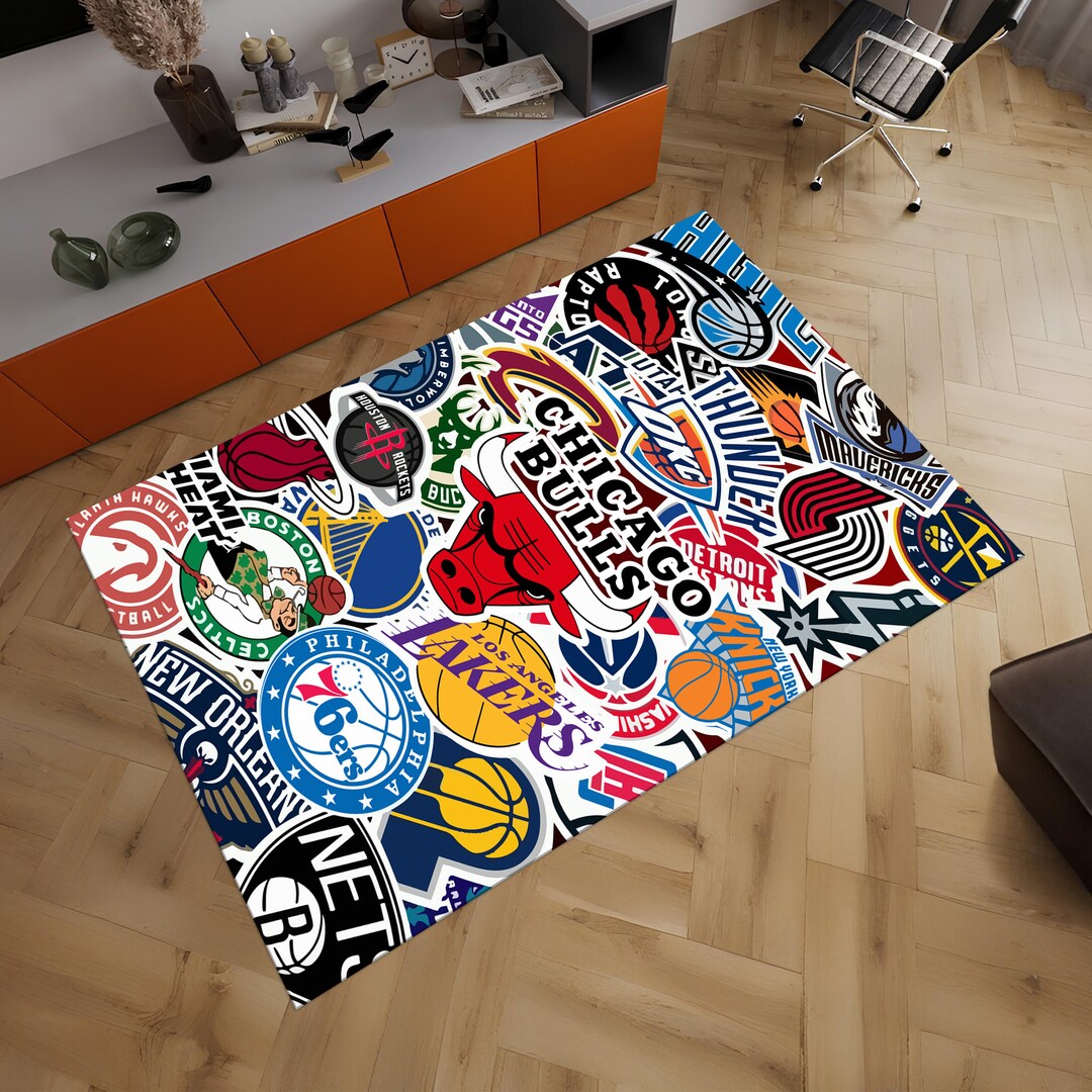 Nba Outdoor Rugs Nba Team Rug,basketball Rug,boys Room Rug,cool Rugs,sport Rug,custom ...