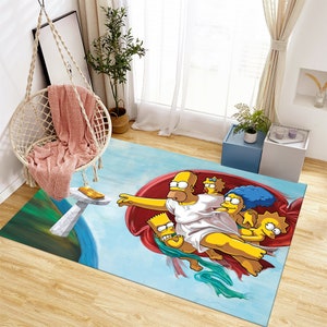 Simpsons Rug, Legend Rug, Adult Rug, Colorful Rug,Unique Rug,Fantastic Rug,Cool Rugs,Anime Decor,Custom Rug,Anime Rug,Area Rug,Gifts for Her