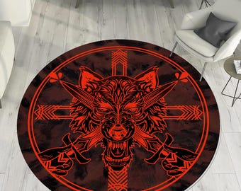 G.O.T Rug,Wolf Rug,Sword Rug,Round Rug,Horror Rug,Gothic Rug,Movie Decor,Rugs for Living Room,Movie Rug,Popular Rug,Cool Rugs,Gifts for Her