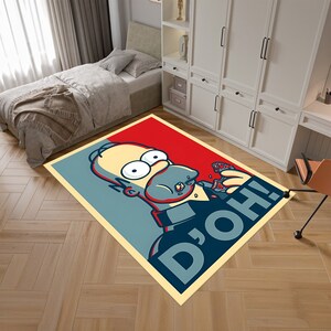 Pop Art Teppich, Simpsons Teppich,Legenden Teppich, Teppich für Erwachsene,Fantastischer Teppich,Fantastischer Teppich, Anime Dekor, Geschenke für Sie