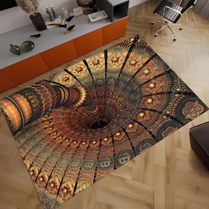 Optical illusion Rug, Illusion Rug, 3D Vortex Rug, Popular Rug, Home Decor, Area Rugs, Aesthetic Rug, Rugs for Living Room,Housewarming Gift