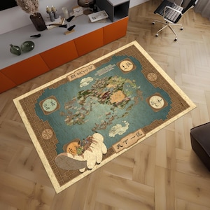 Anime Map Rug,Anime Decor,Map Rug,Anime Rug,Cool Rugs,Popular Rug,Fantastic Rug,Movie Decor,Area Rugs,Boys Room Rug,Gifts for Her,Young Room