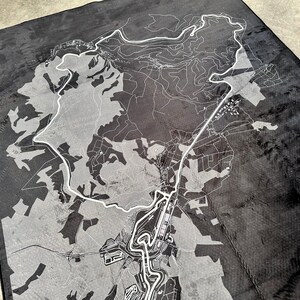 Tapijt racekaart, racegamekaart, gametapijt, autoracekaart, gameroomtapijt, gamedecor, gamedecor, gamingcadeau, karpetten, aangepast tapijt, gamingkleed afbeelding 3