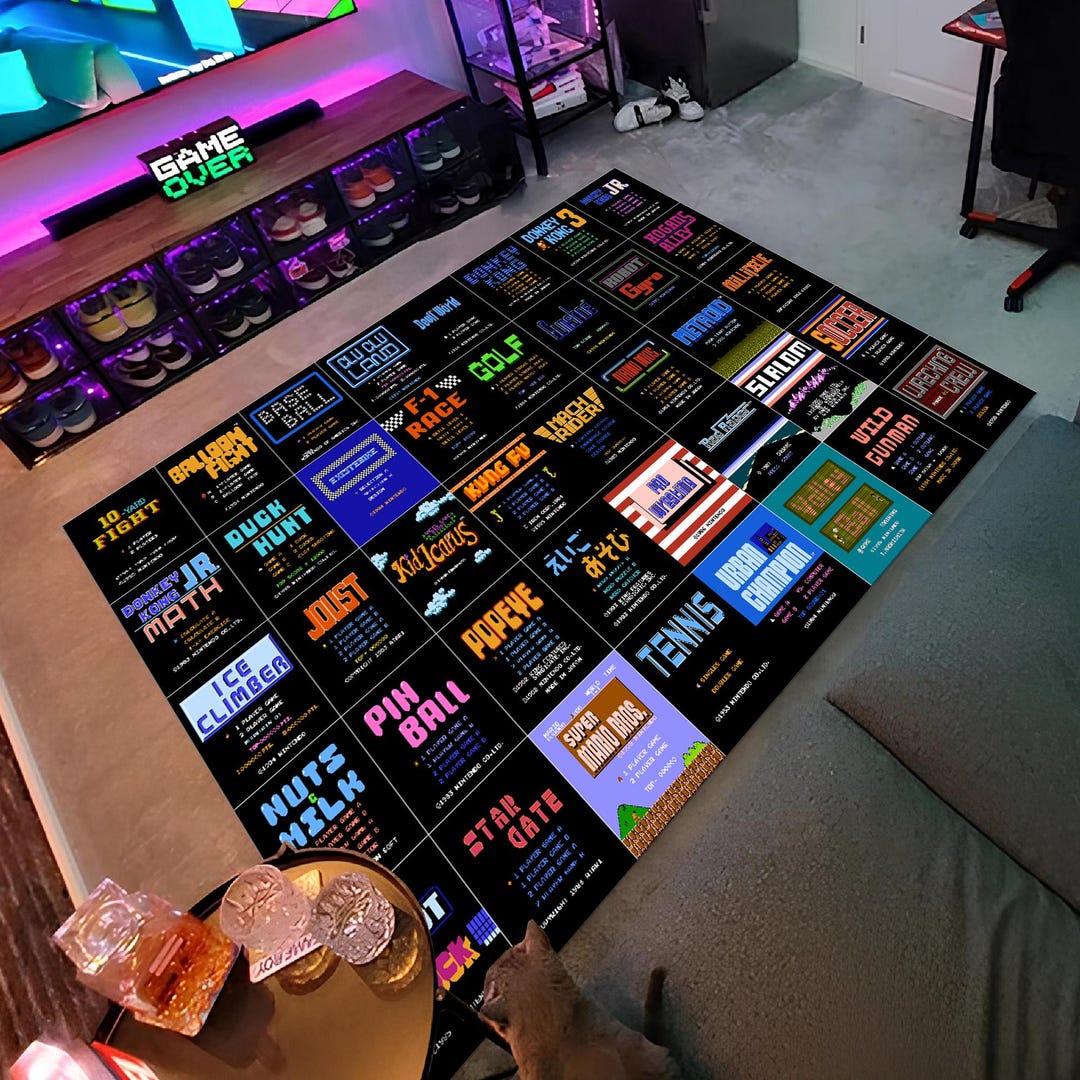 Arcade Games Rug, Video Games Rug, Console Games Rug, Game Series ...