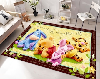 Winnie The Pooh Rug, Kids Rug, Child Rug, Colorful Rug, Nursery Rug,Cute Rug, Custom Rug, Area Rug,Kids Room Rug,Nursery Decor,Gift for Kids