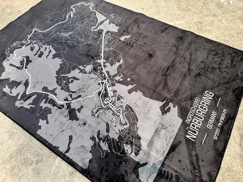 Tapijt racekaart, racegamekaart, gametapijt, autoracekaart, gameroomtapijt, gamedecor, gamedecor, gamingcadeau, karpetten, aangepast tapijt, gamingkleed afbeelding 4