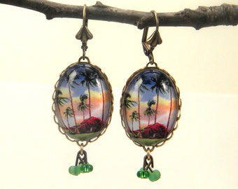 Little Grass Shack Earrings - Aloha from the tropics