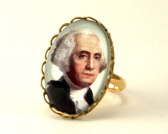Little George Washington Petite Ring Historic Jewelry Monumental Presidential