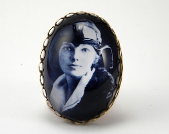 Amelia Earhart Deluxe Cocktail Ring