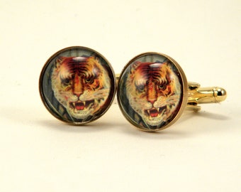 i of the Tiger Cuff Links Exotic Jungle Cat