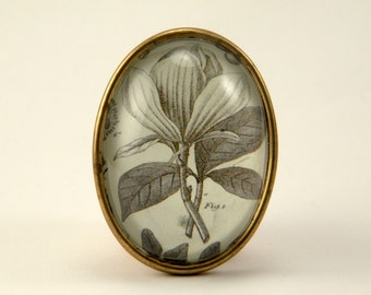 Rustic Petals Victorian Engraving Brooch