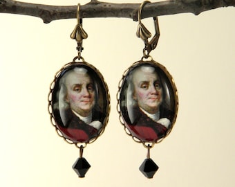 Ben Franklin Earrings Founding Father