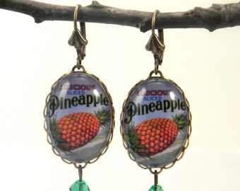 Luscious Pinapple Hawaiian Earrings A Hawaiian Punch