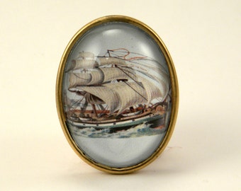 Smooth Sailing Clipper Ship Brooch For Your Seafaring Heart