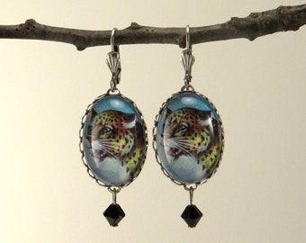 Def Leopard Silver Earrings