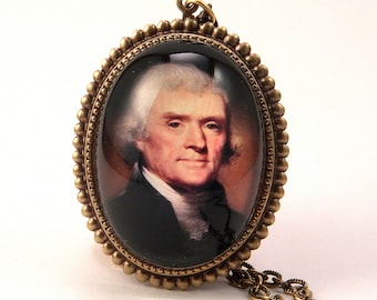 Thomas Jefferson A founding Father Historic Deluxe Necklace