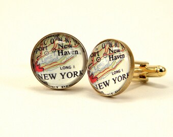 New York Map Cuff Links If you wear it there, you can wear it anywhere.