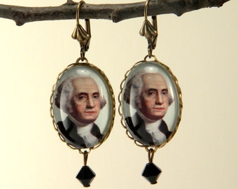 George Washington Earrings Presidential Jewelry