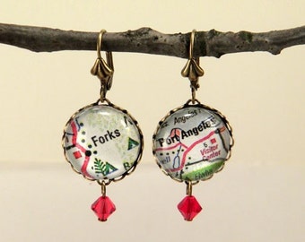 Twilight Fans Forks - Port Angeles Washington Earrings