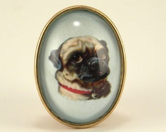 Clyde The Handsome Pug Brooch