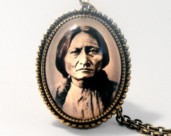 Sitting Bull, The Great Plains Indian Chief Pendant Necklace