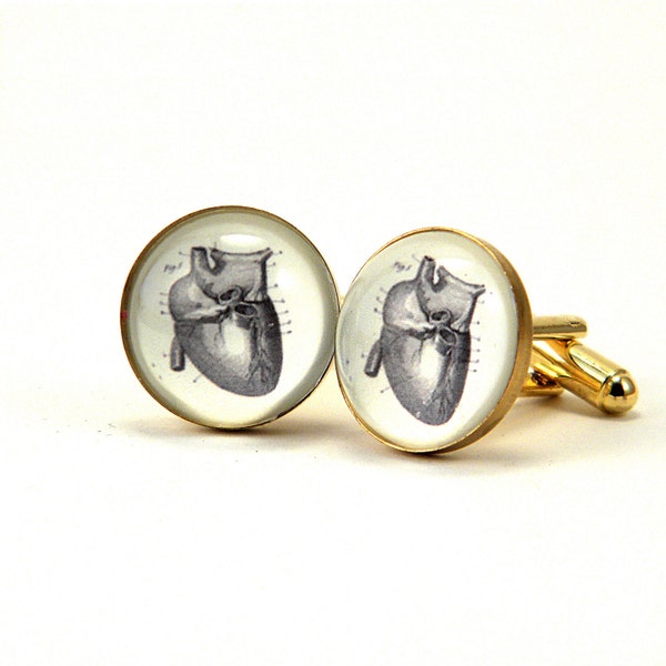 Have A Heart Anatomical Heart Engraving Cuff Links