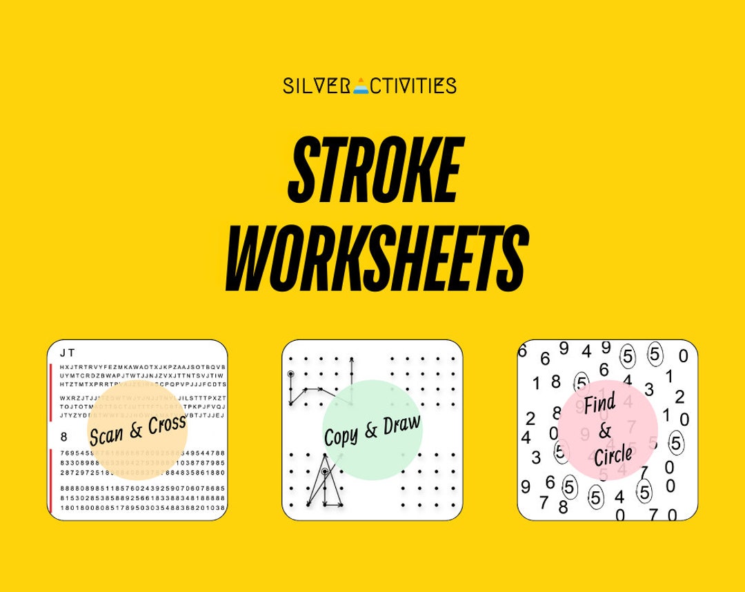Cognitive Worksheets for Stroke Patients/printable Stroke Activities