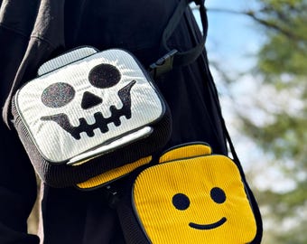 Omkeerbare op LEGO geïnspireerde crossbodytas