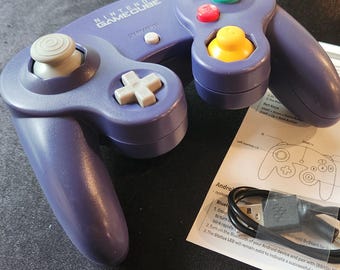 Custom Wireless GameCube Style Controller | Indigo Shell, Hall Effect Joysticks, 8BitDo Kit