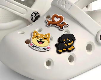 Adornos para zapatos de perro, decoraciones impermeables de PVC para zapatos, adornos para perros, adornos para mascotas, adornos para Crocs, adornos para zuecos