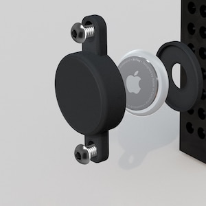 Soporte para AirTag para jaulas de cámara - Incluye 2 tornillos de 1/4" / Impresión 3D - Seguimiento seguro de tu cámara y equipo