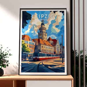 Leipzig Travel Print - Germany Wall Art - Germany Poster - Travel Wall Art  - Gift for Traveller - Leipzig City Art - Leipzig Germany Art