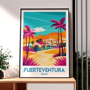 Fuerteventura Print - Kanarische Inseln Wandkunst - Spanien Reise Poster - Reise Wandkunst - Fuerteventura Poster - Die Kanarischen Wandkunst