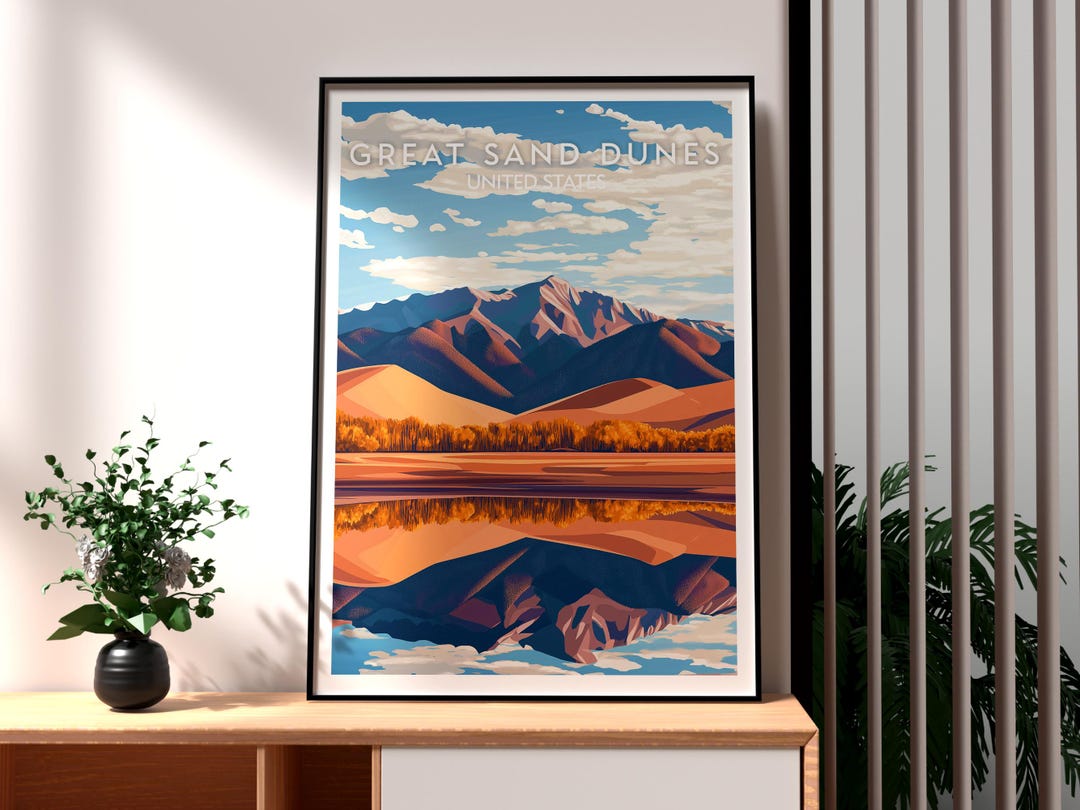 Great Sand Dunes National Park Print – Colorado Travel Poster - Etsy