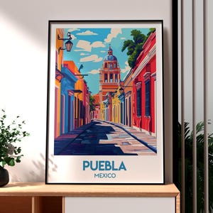 Puebla Print - Puebla Mexico Wall Art - Puebla City Poster - Travel Wall Art - Mexico Travel Poster - Puebla Wall Art - Travel Art Mexico