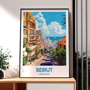 Beirut Reise Print - Libanon Wandkunst - Libanesische Kunst Poster - Reise Wandkunst - Geschenk für Reisenden - Beirut Poster - Libanon Reisekunst