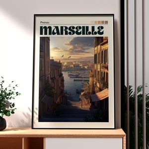 Marseilles Print - France Wall Art - France Poster - France City Travel Art - Gift for Traveller - France Travel Print - Marseilles Poster