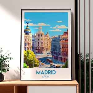 Madrid Travel Print - Spain Wall Art - Madrid Art - Travel Wall Art - Vacation Poster - Spain Travel Art - Gift for Traveller - Spain Poster
