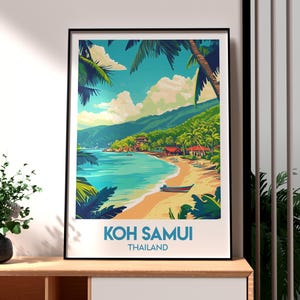 Koh Samui Print - Thailand Wall Art - Thailand Poster - Koh Samui Wall Art - Thailand Island Poster - Chaweng Poster - Thai Art - Lamai Art