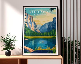 Yosemite National Park Poster: El Capitan Travel Art Print