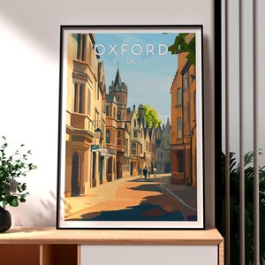 Oxford Print - Oxford Wall Art -  Oxford University Poster - Travel Wall Art - UK City Poster - Oxford Art - England Travel Art - UK City