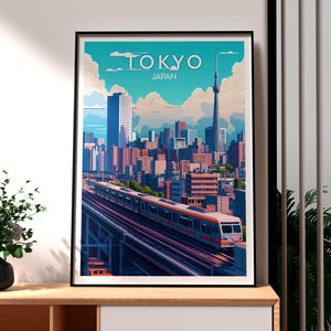 Tokyo Print - Japan Wall Art - Tokyo City Art - Japan Travel Print - Fuji-san Poster - Tokyo Poster - Tokyo Wall Art - Tokyo City Poster